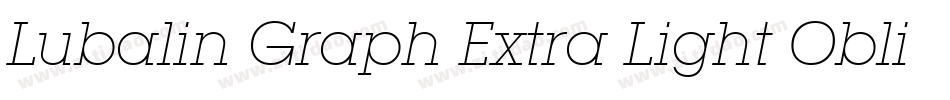 Lubalin Graph Extra Light Oblique BT字体转换